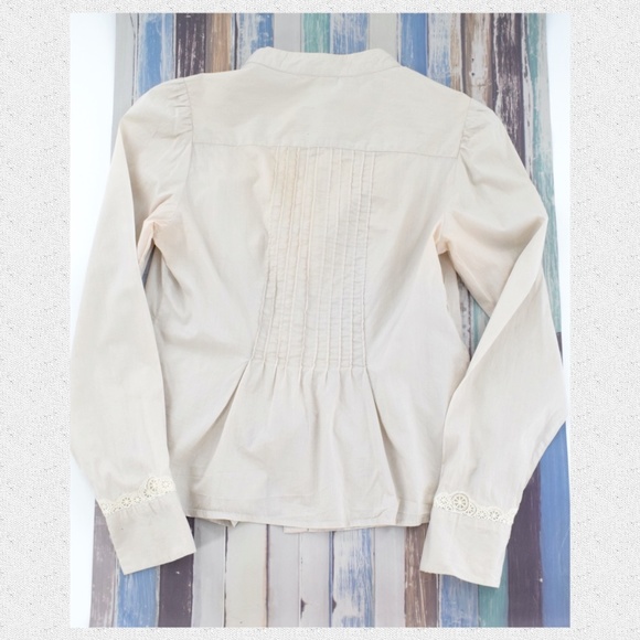 Floreat Long-Sleeve Blouse with Lace & Silk Trim S - Picture 4 of 8